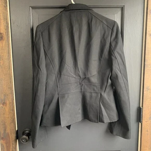 Burberry London 100% Wool Single Breasted Jacket Black Size 8 Black - Picture 7 of 14